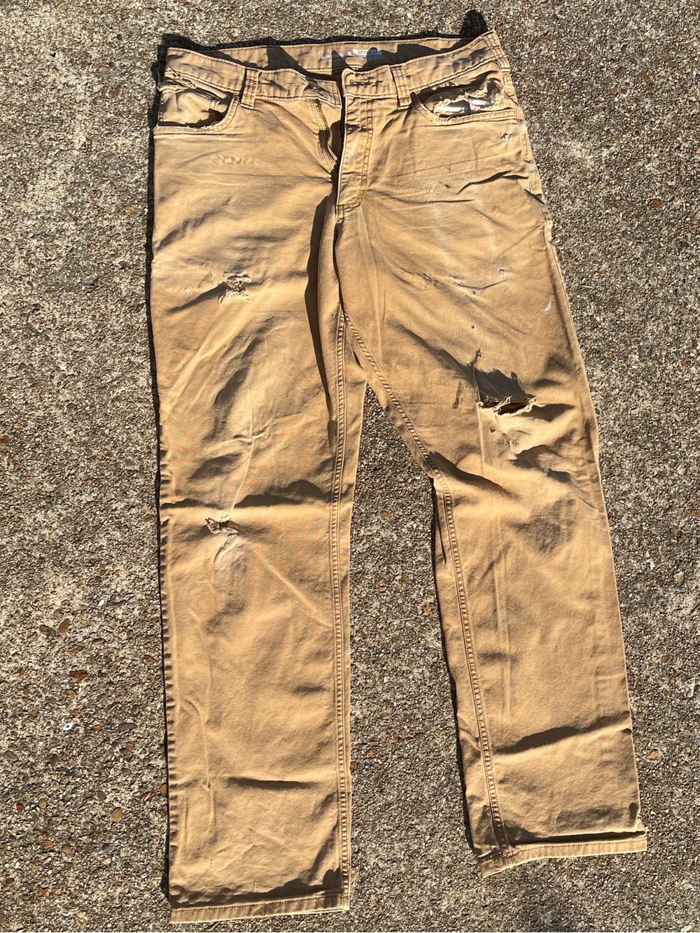 Carhartt 34x34 Brown Work Pants   BN2517-M Naturally Distressed